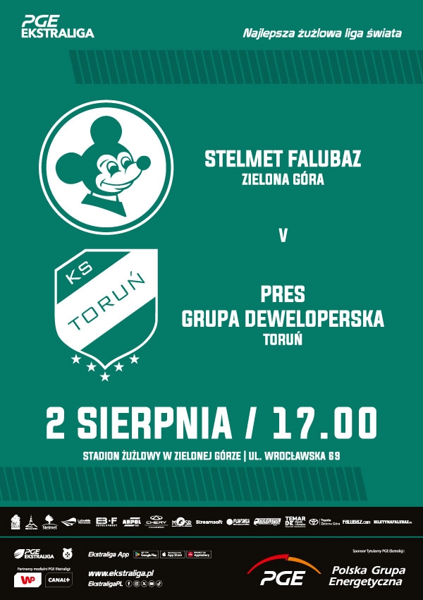 Bilety Stelmet Falubaz Zielona Góra vs PRES Grupa Deweloperska Toruń